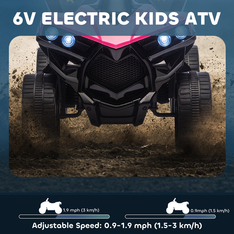 AIYAPLAY 6V Kids ATV, Battery Powered Ride on Car for Ages 3-8 Years