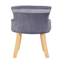 Livingandhome Velvet Soft Seat Low Back Vanity Stool Dressing Table Chair