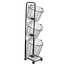Lifeideas 3-Tier Iron Rolling Laundry Basket with Wheels