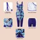 2 Piece Tankini Swimsuit with Double Shoulder Straps