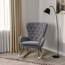 Livingandhome Light Brown Terry Cloth Rocking Chair