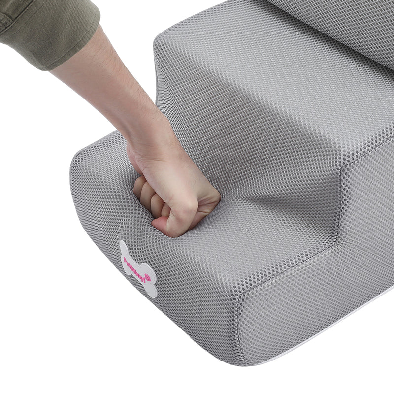 Livingandhome 3-step Upholstered Pet Stairs