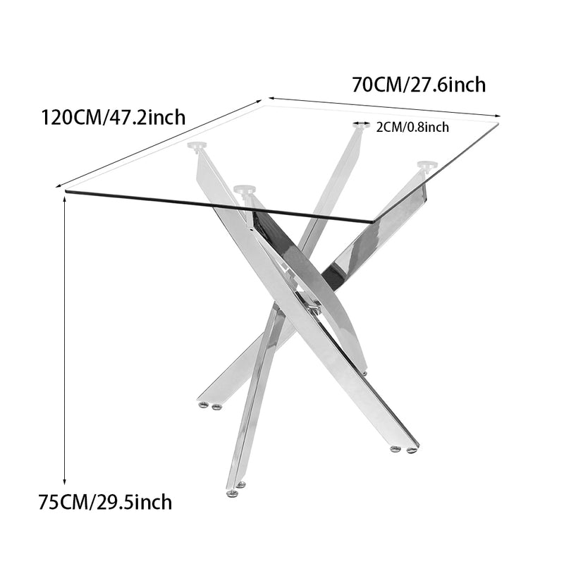 Livingandhome Stylish Tempered Glass Coffee Table