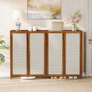 Livingandhome Bamboo Shoe Storage Cabinet with Doors