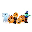 Lifeideas 8ft Halloween Inflatable Pumpkin Outdoor Decoration with Witch & Ghost