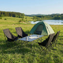 Breeins 95cm/120cm Portable Folding Camping Table with 4 or 6 Chairs