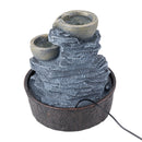 Breeins Tabletop Waterfall Fountain with LED Lighting