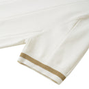 Turn-Down Short-Sleeve Polo Shirt Cream Zip