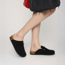 Close-Toe Slip-On Mules Black