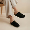 Close-Toe Slip-On Mules Black