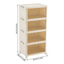 4/5/6-Tier Foldable Shoe Cabinet With Wheels