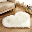 Lifeideas Heart Shaped Super Soft Shaggy Area Rug White