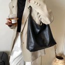 Modishion Black Vintage Tote Bucket Shoulder Bag