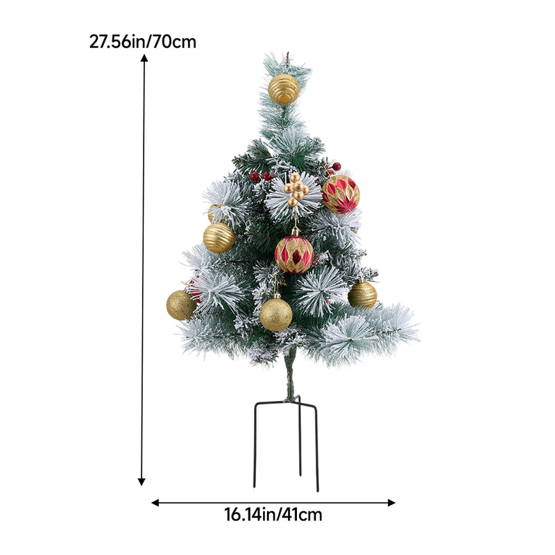 Lifeideas 2-Pack Artificial Christmas Trees with LED Lights and Decorations