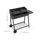 Outdoor Garden Charcoal Grill with Wheels