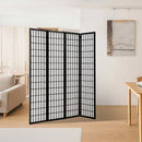 Livingandhome 4-Panel Wooden Folding Room Divider