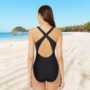 Women One Piece U-Neckline Swimsuit - Black