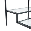 Livingandhome Ladder Style Tempered Glass Side Table