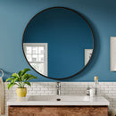 Cottonfy UK Round Bathroom Framed Mirror Wall Hanging