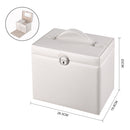 Sheonly Large Multi Tier Faux Leather Jewellery Storage Box with Handle