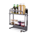 Lifeideas 2-Tier Magnetic Fridge Organizer with Paper Towel Holder