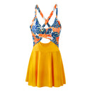 Wrap-Front V-Neck Tummy Control One-Piece Swimsuit