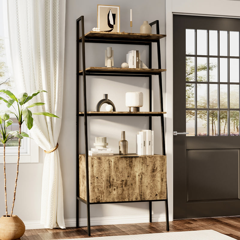 Livingandhome Industrial Style Wooden Bookshelf