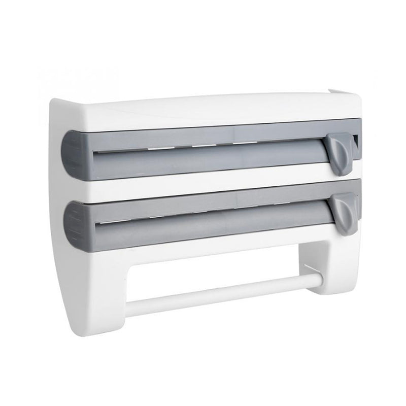 Lifeideas Kitchen Cling Film Foil Roll Dispenser with Slide Cutters