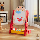 Kidkid Adjustable Double-Sided Magnetic Art Easel with Games