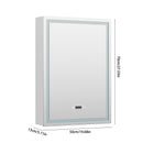 Livingandhome Single-Door Bathroom Mirror Cabinet with LED Lighting