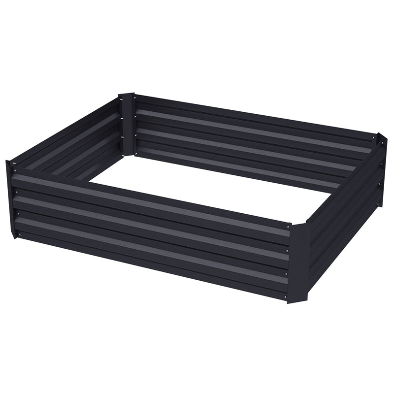 Livingandhome Galvanized Steel Raised Garden Bed Planter Box