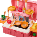 Kidkid 49Pcs 3-in-1 Pretend Kitchen Suitcase Playset