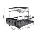 Lifeideas Steel Dish Rack with Utensil and Glass Holder