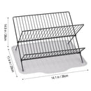 Lifeideas 2-Tier Foldable Countertop Dish Drying Rack with Drip Tray