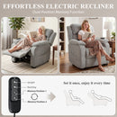 HOMCOM Power Recliner Chair With Massage And Heat, Spring Seat, Light Grey