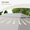 Outsunny 3 X 4m Gazebo Canopy Replacement Gazebo Roof Cover - Grey