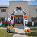 10ft Halloween Jack Skellington and Sally Welcoming Archway Inflatable with Build-In LED