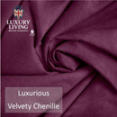 Velvet Chenille Thermal Fleece Lined Single Ring Top Door Curtain
