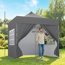 Outsunny 3 x 3 m Heavy Duty Pop Up Gazebo with Sides, UPF50+ Marquee Gazebo