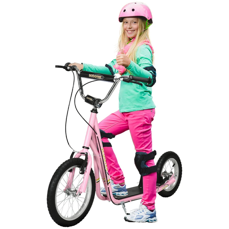 HOMCOM Teen Stunt Scooter for 5+ Years-  Pink