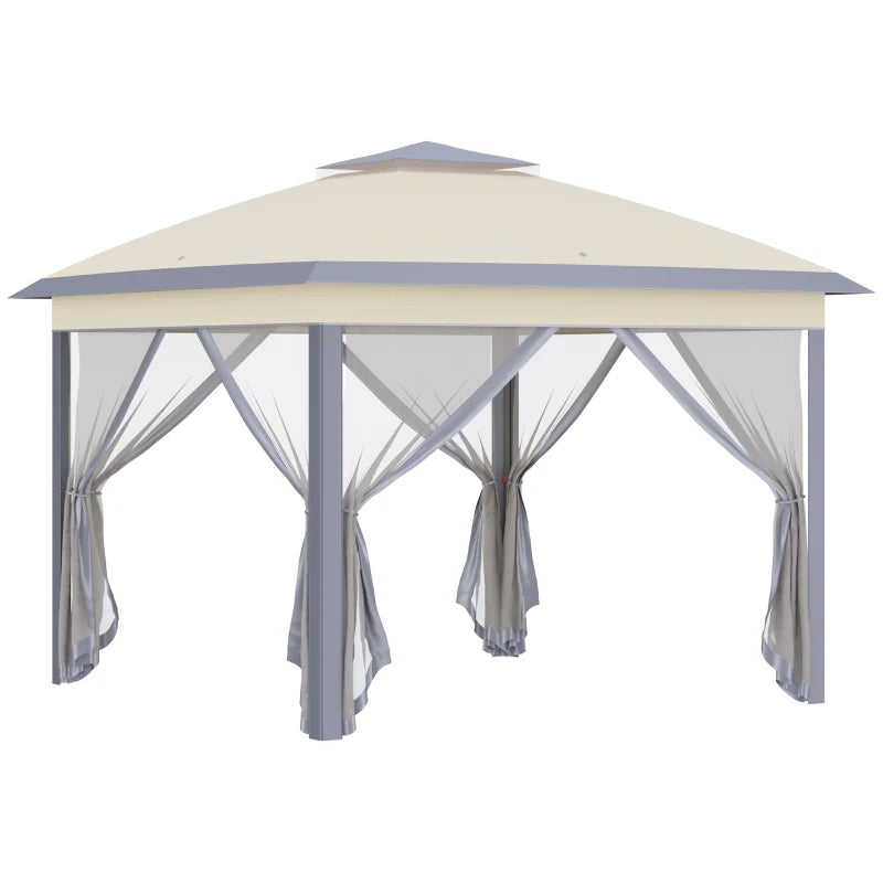 Outsunny Pop Up Gazebo 330L x 330W x 288Hcm - Beige