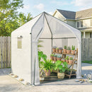 Outsunny Large Plant House with Roll-up Door White