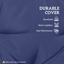 Outsunny 42 x 42cm Replacement Garden Seat Cushion Pad with Ties, Dark Blue