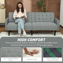 HOMCOM Upholstered Sofa Bed 3 Seater Home Theater With Storage