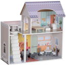 AIYAPLAY 2 Storey Dolls House With 13 Pieces Furniture & Accessories