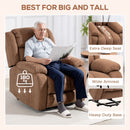 HOMCOM Power Lift Recliner Chair, Lift Chair For Elderly With Massage, Brown