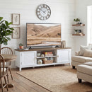 HOMCOM Farmhouse TV Stand For TVs Up To 42 Inch, Media Console Table