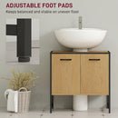 HOMCOM Bathroom Under Sink Cabinet for Basin without or with Pedestal