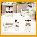 AIYAPLAY Kids Ride On Car, Dinosaur Shape Toddler Walker, Cream