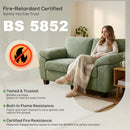 HOMCOM 2 Seater Sofa, Chenille Small Sofa with Spring Cushions, Dark Green